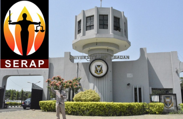 Photo of SERAP Logo and the University of Ibadan